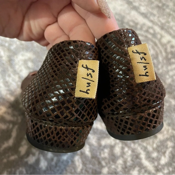 French Sole FS/NY Zeppa-Chocolate Snake Flats Made in Italy - Picture 6 of 10